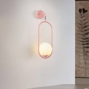 Lampička Jupiter Nástěnné světlo Samba, jednoplamenné, růžové/bílé růžová, bílá 1 x 40 W - Doprava zdarma