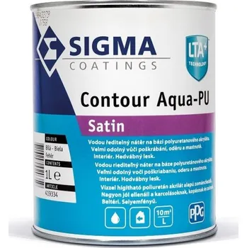 univerzální barva Sigma Contour PU Aqua bílý otěruvzdorný nátěr 1 l Bílá