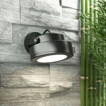 Fumagalli Montovaný reflektor Tommy kulatý černý 1 zdroj - Ø nohy 7,3 cm černá, ledová 1 x 10 W LED - Doprava zdarma