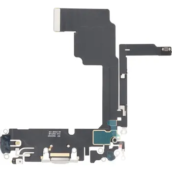 Nabíjecí flex kabel pro iPhone 15 Pro ORI - Bílá Titanová