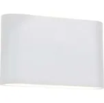 NOVA LUCE venkovní nástěnné svítidlo SOHO bílý hliník skleněný difuzor LED 2x5W 3000K 220-240V 2x60st. IP54 světlo nahoru a dolů 740403