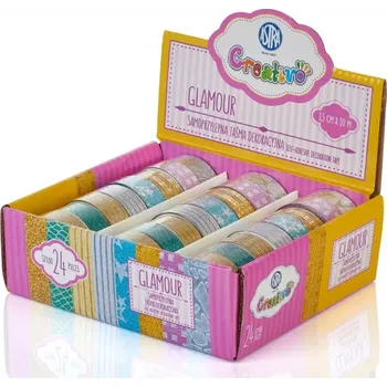 Lepicí páska Astra CREATIVO Dekorační washi páska 15 mm x 10 m, mix motivů GLAMOUR, 421118003
