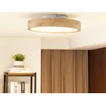 Lindby LED stropní svítidlo Milada, dub, CCT, dálkové ovládání dřevo, bílá LED 23 W celkem - Doprava zdarma