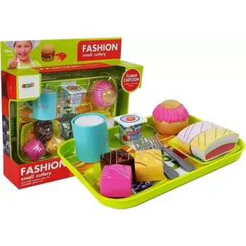 Dětská kuchyňka Sada hraček dezertů s podnosem