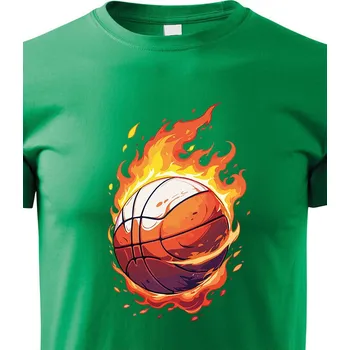 Chlapecké tričko Dětské tričko Basketbalový míč, Barva Zelená, Velikost 110 cm/4 roky, Canvas Dětské tričko Bezvatriko.cz 2673
