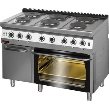 Sporák Elektrický sporák s elektrickou troubou KROMET 700.KE-6/PE-2/SD / hořáků 6