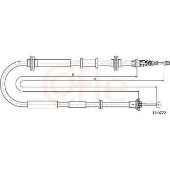 Lanko parkovací brzdy Tazne lanko, parkovaci brzda, , 52051221, 52055127, COFLE, 12.0772