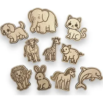 JarisWood Sada 10 ks zvířátka Druh: Bez magnetu