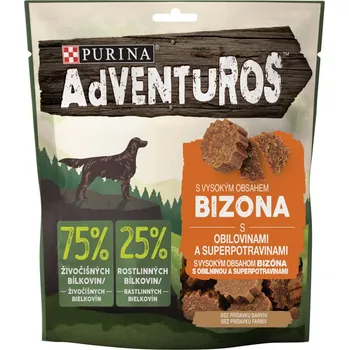Pamlsek pro psa Adventuros s bizoní příchutí a brusinkovou šťávou 90 g