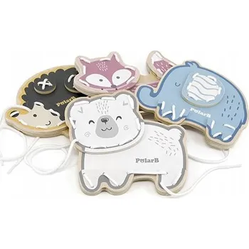 Dřevěná hračka Sada šněrovacích pásků Viga PolarB 44044, 4 kusy