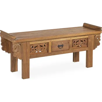 Vyřezávaná dřevěná lavice Sultan 120cm teak