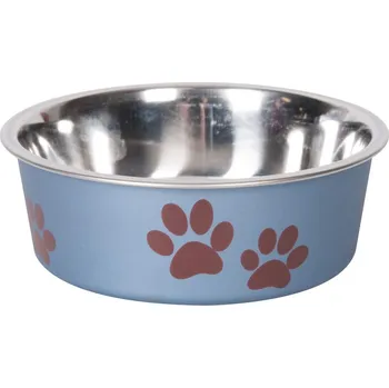 Podložka pod misku Karlie Miska nerezová s plastovým opláštěním metalická modrá 12cm 300ml