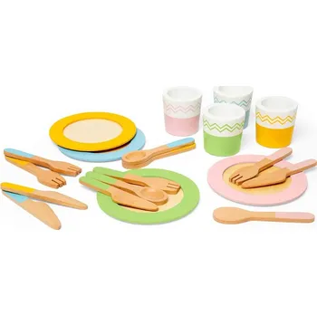 Hračka Bigjigs Toys Dřevěná servírovací sada