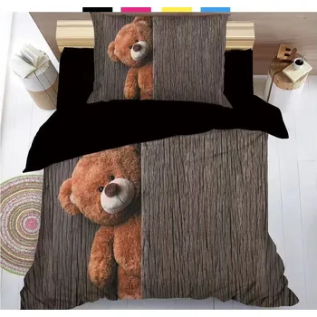 Povlečení POVLEČENÍ S 3D EFEKTEM 140x200/70x90cm - MEDVÍDEK II. 140 x 200, 70 x 90 cm nitěné knoflíky