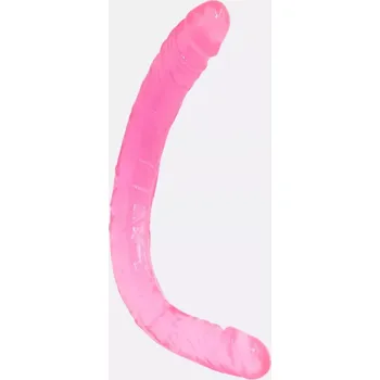 Dildo Oboustranné XXL dildo DK Toys Jumbo Double 37 cm - Růžová