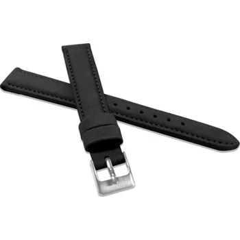 Řemínek na hodinky Kvalitní kožený řemínek černý 16 mm RKLAV05