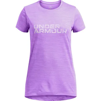 Dětské Tričko s krátkým rukávem UNDER ARMOUR UA G TECH TWIST WDMK LOGO SS 1386858-525 – Fialová 137-149