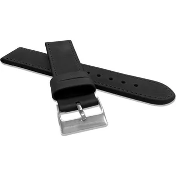 Módní doplněk Kvalitní kožený řemínek černý 24 mm RKLAV01