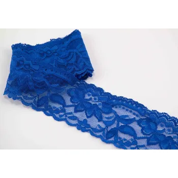 Elastická krajka - královsky modrá - šířka 5 cm