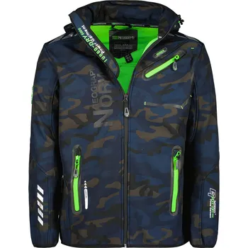 Pánská bunda Pánská softshellová bunda GEOGRAPHICAL NORWAY Royaute Camo Barva: Modrá, Velikost: M