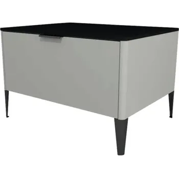 Koupelnový nábytek Koupelnová skříňka nízká Devo Lotos ocelově šedá/černá 70 x 46 x 53 cm LF-SZS1S70x46-F105