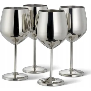 Sklenice Oak & Steel – 4 Skleničky na víno z oceli N.