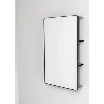 Zrcadlo LED zrcadlo do koupelny s osvětlením Devo Sonus 2.0 55,5 x 94 cm IP 44 šedá/černá SO2-LUPL55x94-F91