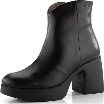 Dámské kozačky Wonders kotník na podpatku Negro H-4963 - 41 | P690191