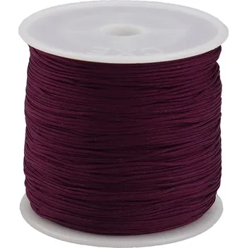 Pro Háčkování Šňůrka nylonová 0,8 mm vínová 5 m