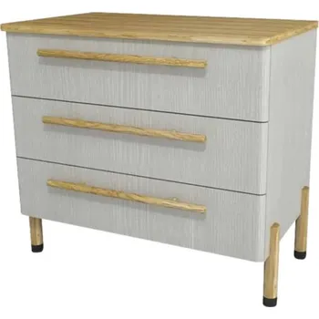 Koupelnový nábytek Koupelnová skříňka pod umyvadlo Devo Sonet šedá/dub 84 x 75 x 49 cm SF-SU3S84-F114D01L09