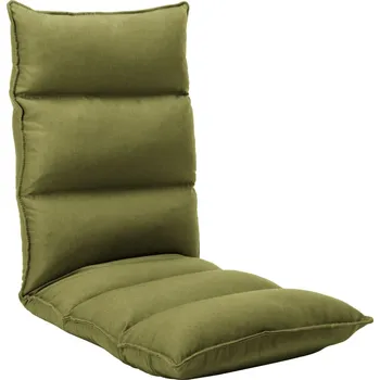 Křeslo vidaXL Marketos Skládací lenoška na podlahu zelená textil