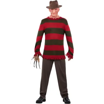 Karnevalový kostým Pánský svetr Freddy Krueger (Noční můra v Elm Street) - S Červená