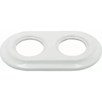 vypínač Keramický rámeček dvojnásobný bílý