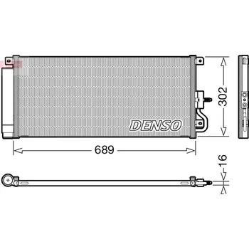 Výparník klimatizace Kondenzátor, klimatizace, , 1850336, 95321794, DENSO, DCN20048