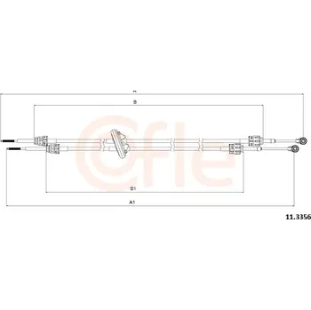 Tažné lanko, ruční převodovka, , COFLE, 92.11.3356