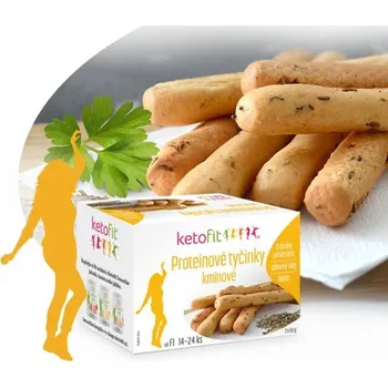 Keto dieta KetoFit Slané proteinové tyčinky 100 g kmínové