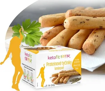 Keto dieta KetoFit Slané proteinové tyčinky 100 g kmínové