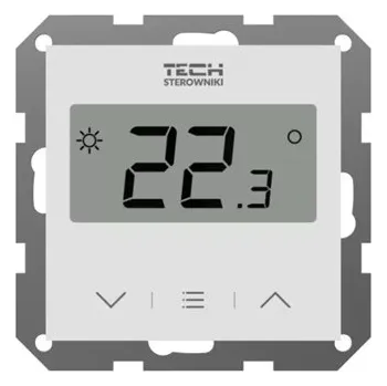 Tech-controllers EU-F-12b Drátový pokojový termostat s RS485 komunikací a čidlem vlhkosti pro EU-L-X a EU-L-12, do rámečku 55mm (bílý) WG.11.0735