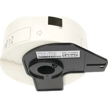 Speciální papír Etikety BROTHER DK-11201 - 29 mm x 90 mm - 400 kusů, bílá - kompatibilní