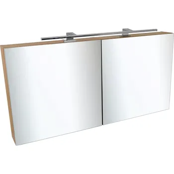 Koupelnový nábytek A-Interiéry Zrcadlová skříňka Ideos OW 120 ZS LED-B s osvětlením Anna LED 80 B, černá