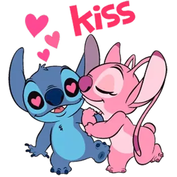 Nášivka NAŽEHLOVAČKA - Angel a Stitch love