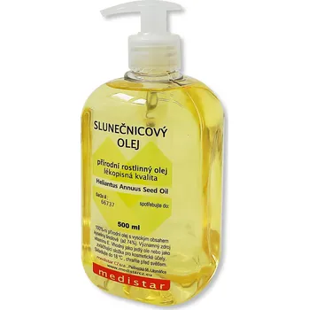 Masážní přípravek MEDISTAR CZ Slunečnicový olej 500 ml s pumpičkou
