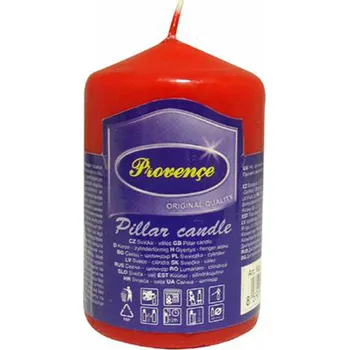Svíčka Neparfemovaná svíčka PROVENCE 8cm červená