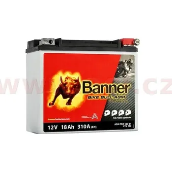 Motobaterie baterie 12V, YTX20HL-BS, 18Ah, 310A, BANNER Bike Bull AGM PRO 175x88x155