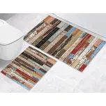 Koupelnové předložky set 3D Dřevěná podlaha - bez výkroje