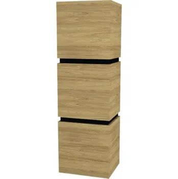 Koupelnový nábytek Koupelnová závěsná skříňka Devo Viva 2.0 levá ořechovec přírodní 40 x 12,7 x 35 cm VV2-S3DL40x35-P71