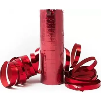 Serpentiny holografické červené široké 380 cm