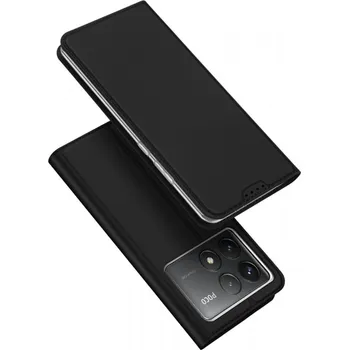 Telefonní příslušenství DUX DUCIS Skin Pro flipové kožené pouzdro pro Xiaomi Poco F6 Pro Black