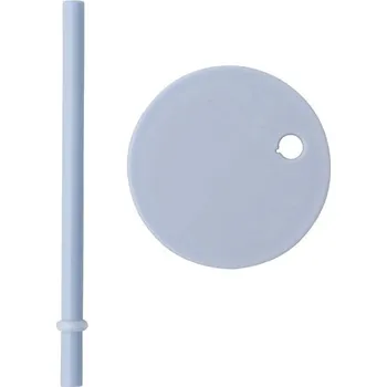 Kojenecká láhev DESIGN LETTERS Nástavec s brčkem Light Blue