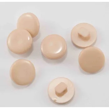 Knoflík Knoflík se spodním přišitím lesklý - béžový - průměr 1,3 cm